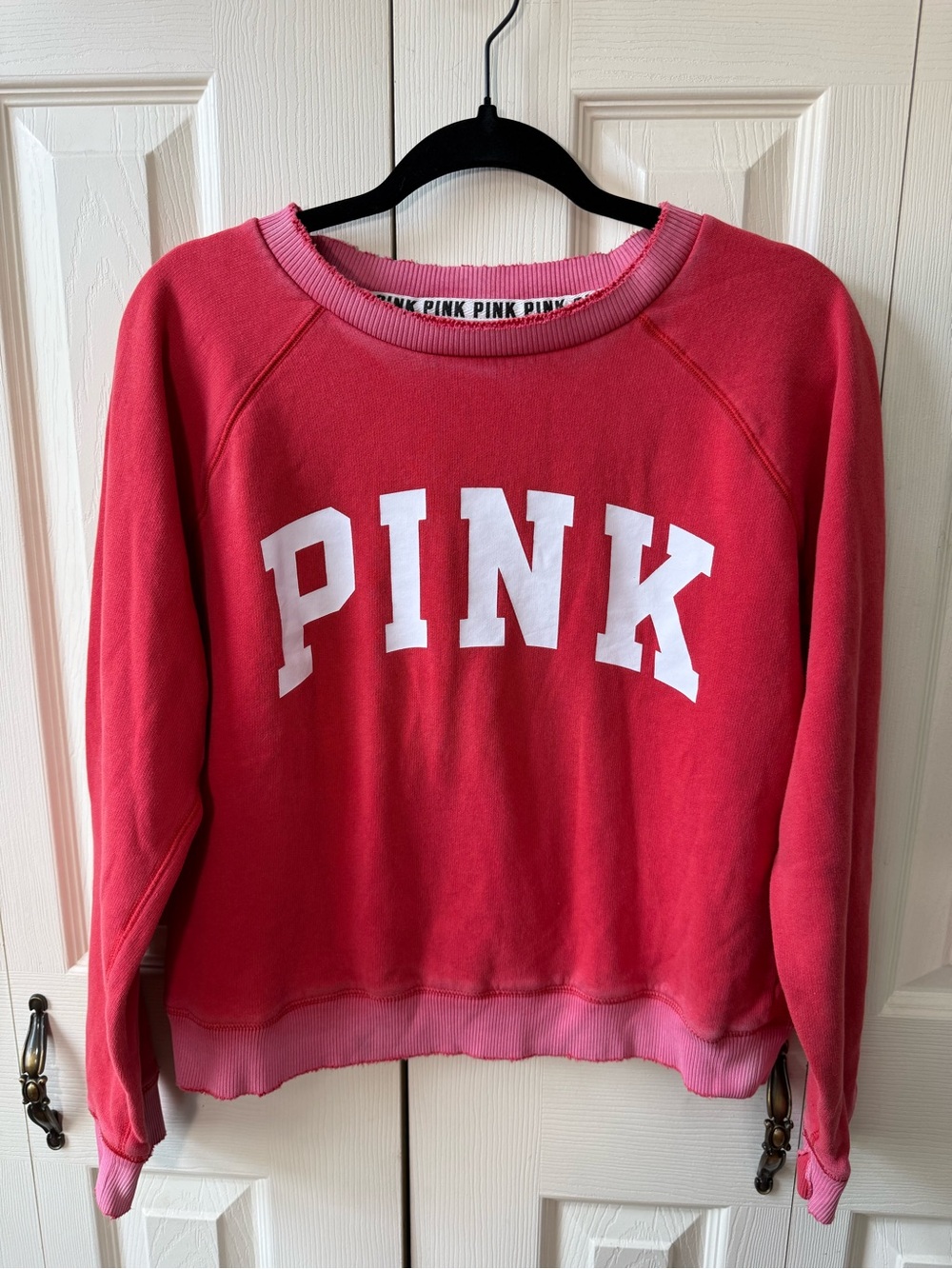 PINK Victoria’s Secret Ombré Fleece Logo Crewneck Sweatshirt Women’s Size Small